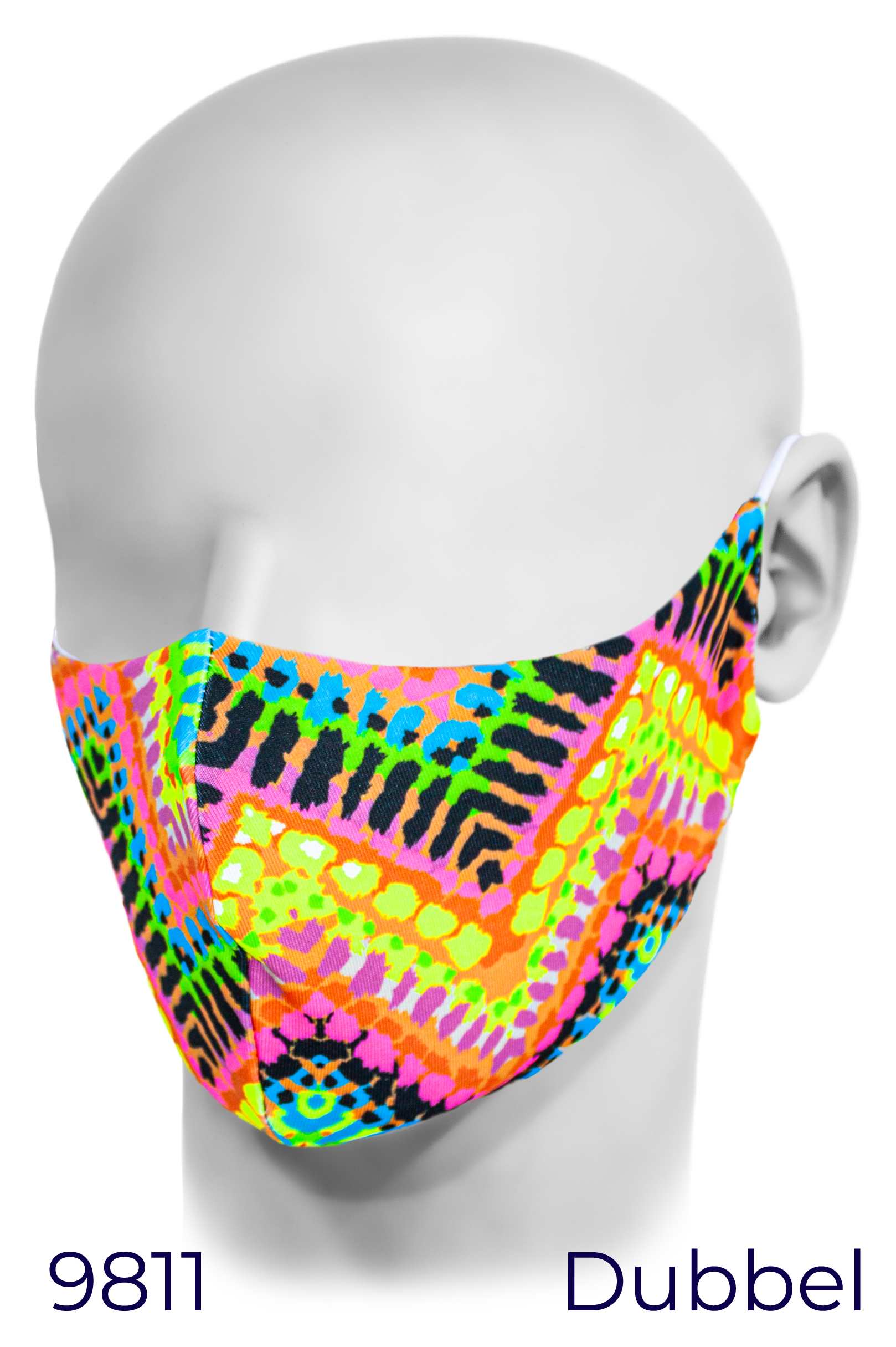 Munskydd/Ansikts-mask, lagerdesign, tvättbar, dubbla lager - Bild 5