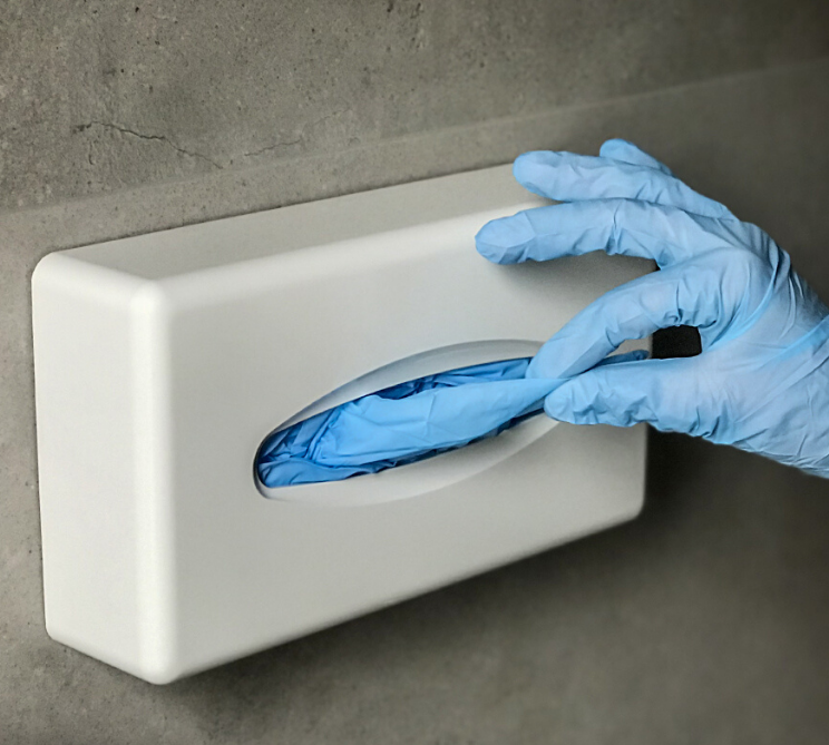 Rektangulär dispenser för ansiktsservetter i förkromad ABS - Bild 8
