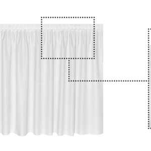 Kjolpaket, plisserade, färdigsydda 580x73 cm