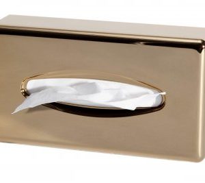 Ansiktsservett-dispenser i guldfinish