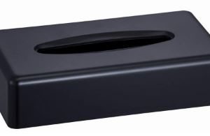 Ansiktsservett-dispenser i matt svart ABS
