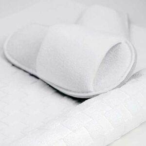 Badrumsmattan "Rutan" 50x75 cm i vit bomullsfrotté